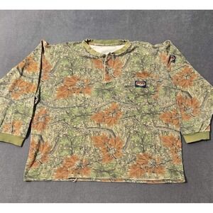 VTG Rasco FR Shirt Mens 3XL Green Camo Henley Flame Resistant HRC 2 Hunting
